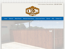 Tablet Screenshot of dandmfencing.com